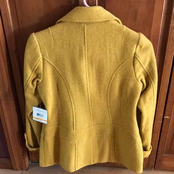 Mustard Color Peacoat - Picture 4 of 5